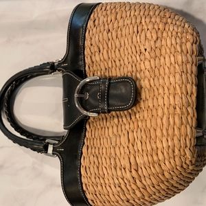 Coach Straw Basket Weave Purse